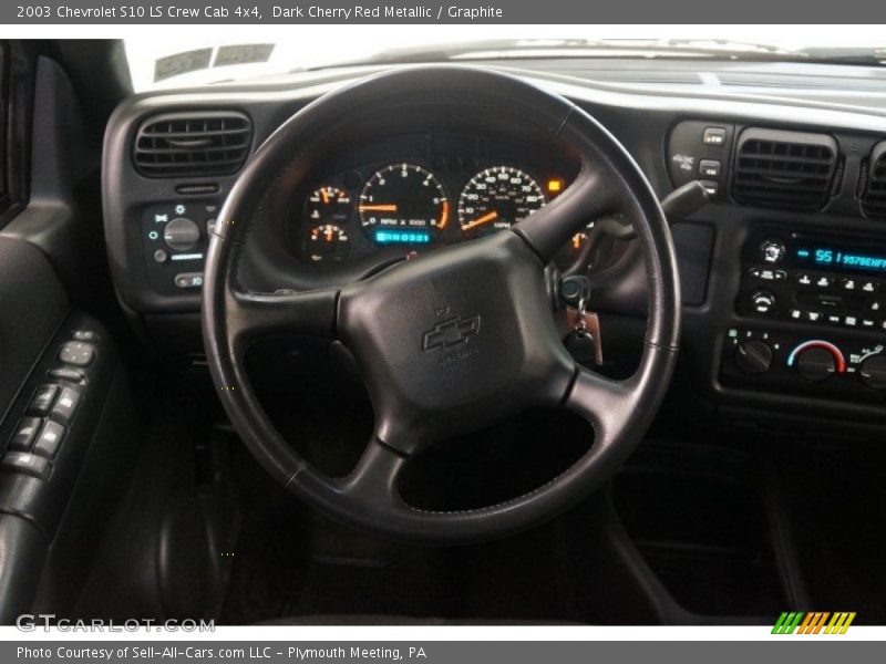 Dark Cherry Red Metallic / Graphite 2003 Chevrolet S10 LS Crew Cab 4x4