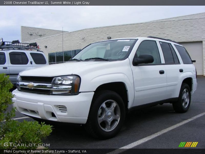 Summit White / Light Gray 2008 Chevrolet TrailBlazer LS