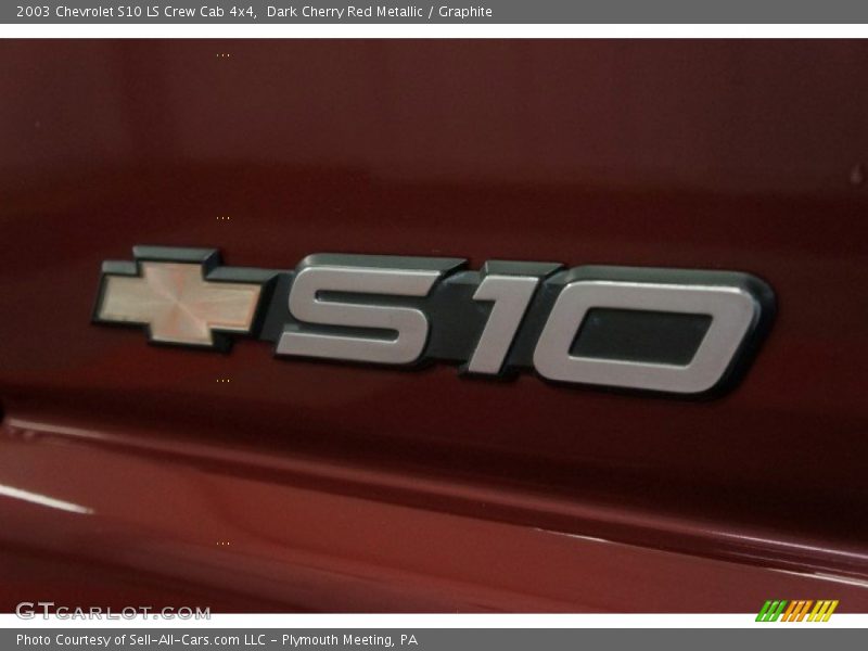 Dark Cherry Red Metallic / Graphite 2003 Chevrolet S10 LS Crew Cab 4x4