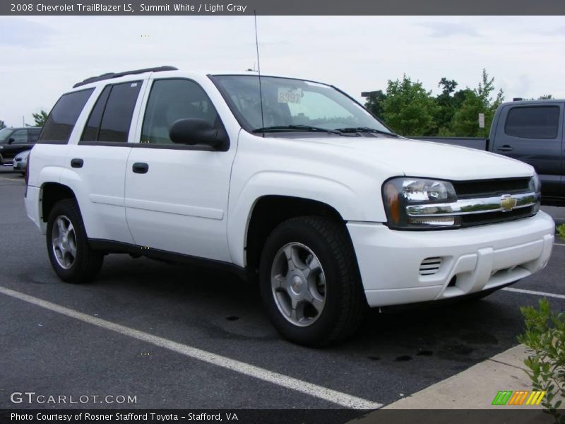 Summit White / Light Gray 2008 Chevrolet TrailBlazer LS