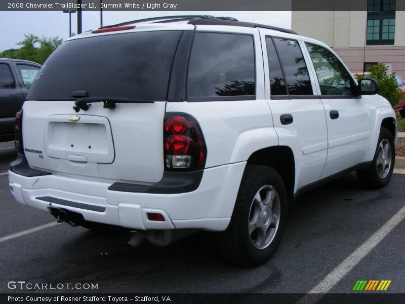 Summit White / Light Gray 2008 Chevrolet TrailBlazer LS