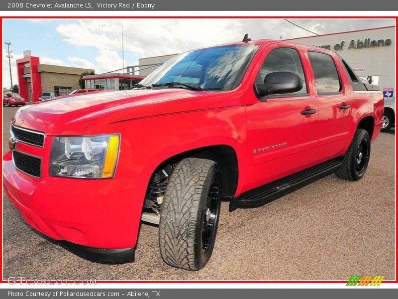 Victory Red / Ebony 2008 Chevrolet Avalanche LS