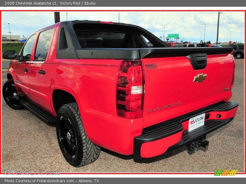 Victory Red / Ebony 2008 Chevrolet Avalanche LS