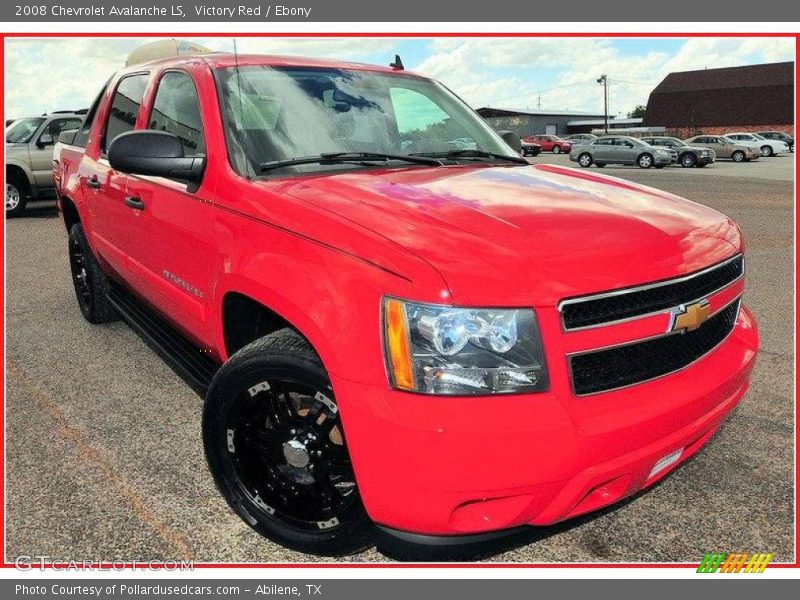 Victory Red / Ebony 2008 Chevrolet Avalanche LS