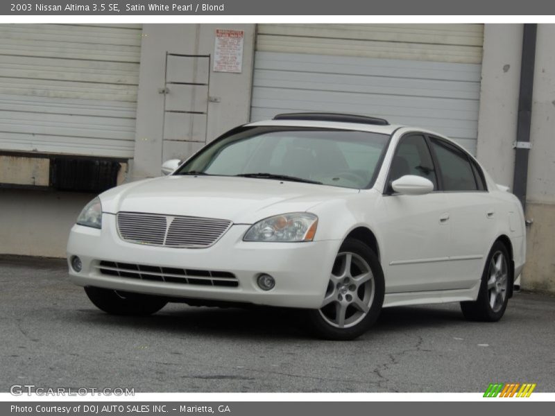 Satin White Pearl / Blond 2003 Nissan Altima 3.5 SE