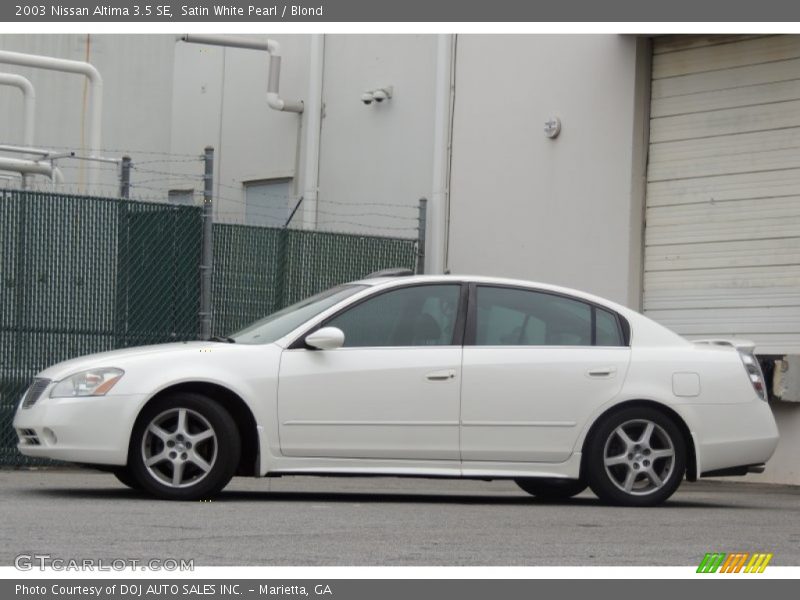 Satin White Pearl / Blond 2003 Nissan Altima 3.5 SE