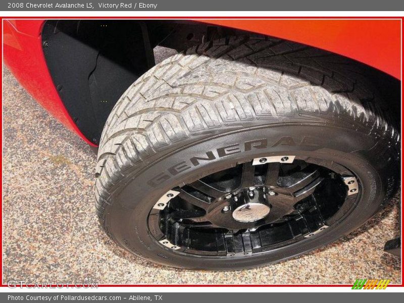 Victory Red / Ebony 2008 Chevrolet Avalanche LS