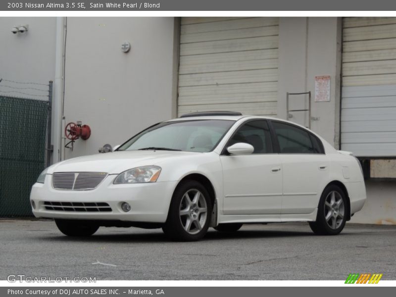 Satin White Pearl / Blond 2003 Nissan Altima 3.5 SE