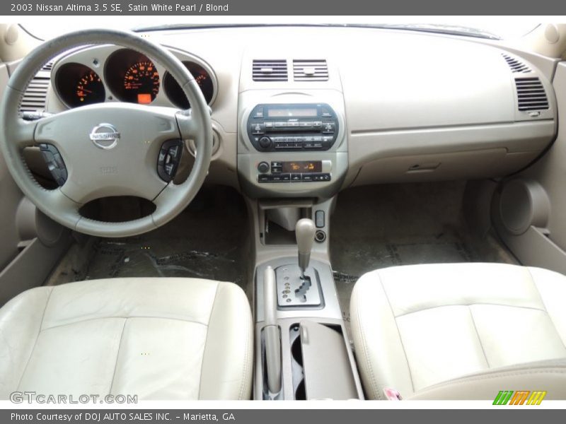 Satin White Pearl / Blond 2003 Nissan Altima 3.5 SE