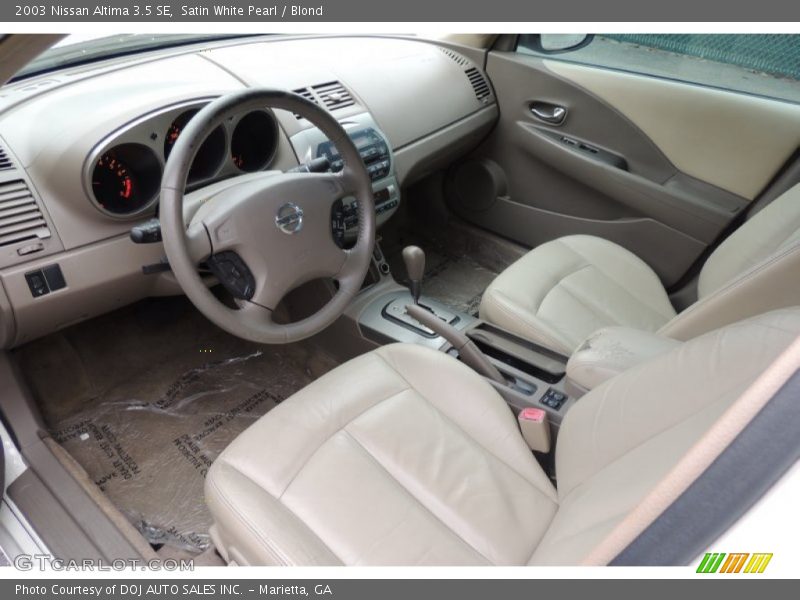 Satin White Pearl / Blond 2003 Nissan Altima 3.5 SE