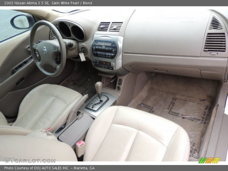 Satin White Pearl / Blond 2003 Nissan Altima 3.5 SE