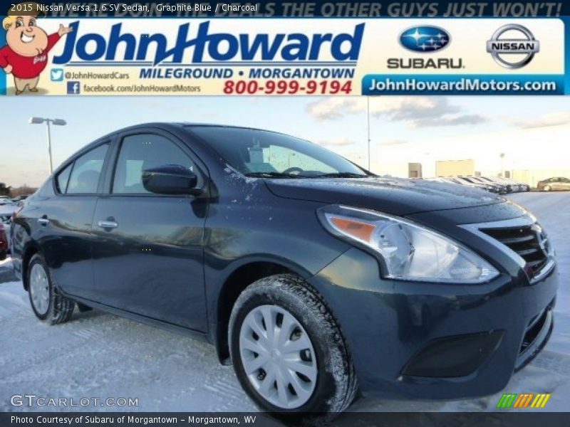 Graphite Blue / Charcoal 2015 Nissan Versa 1.6 SV Sedan
