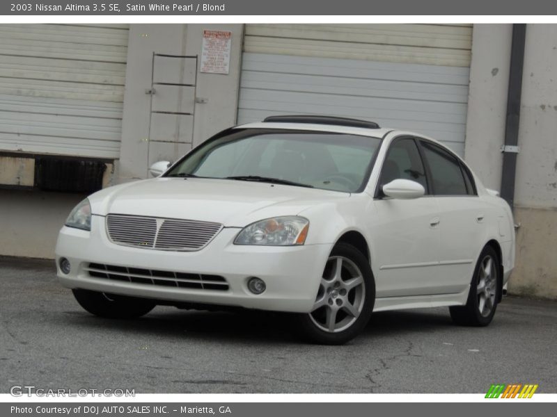 Satin White Pearl / Blond 2003 Nissan Altima 3.5 SE