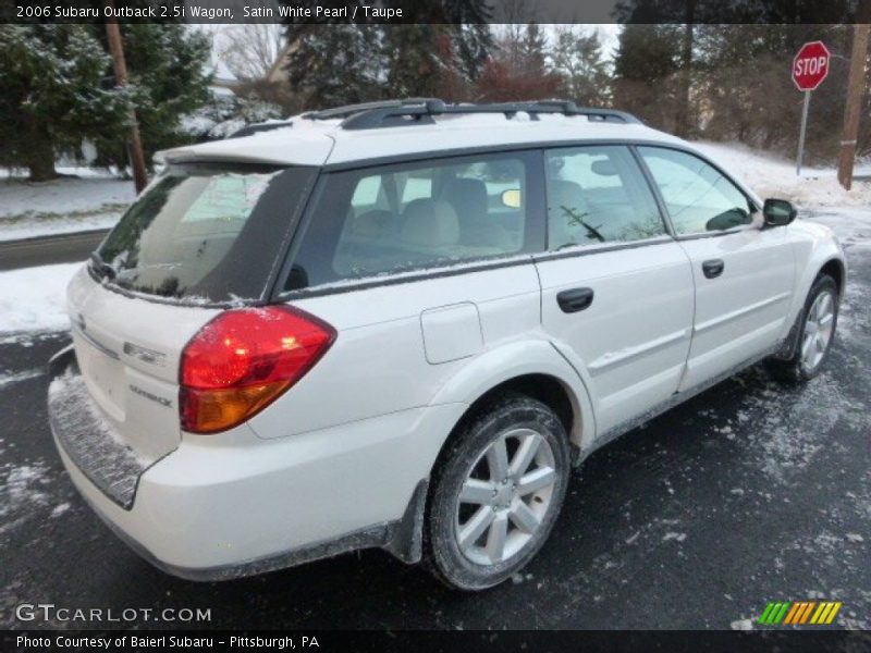 Satin White Pearl / Taupe 2006 Subaru Outback 2.5i Wagon