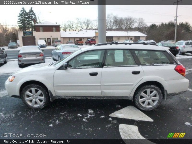 Satin White Pearl / Taupe 2006 Subaru Outback 2.5i Wagon