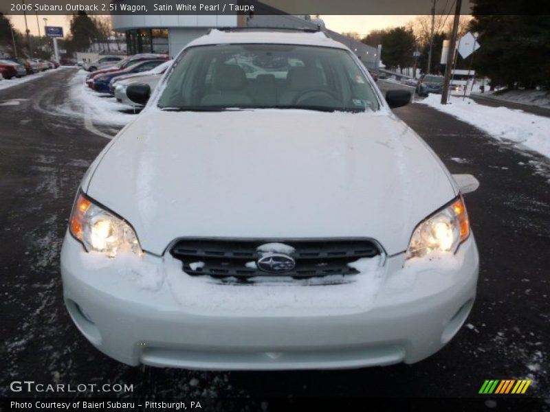 Satin White Pearl / Taupe 2006 Subaru Outback 2.5i Wagon