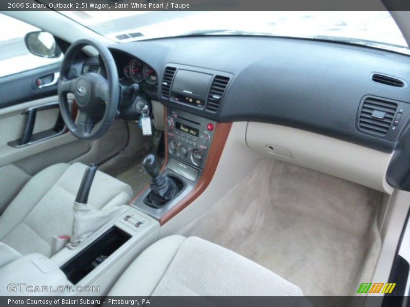Satin White Pearl / Taupe 2006 Subaru Outback 2.5i Wagon