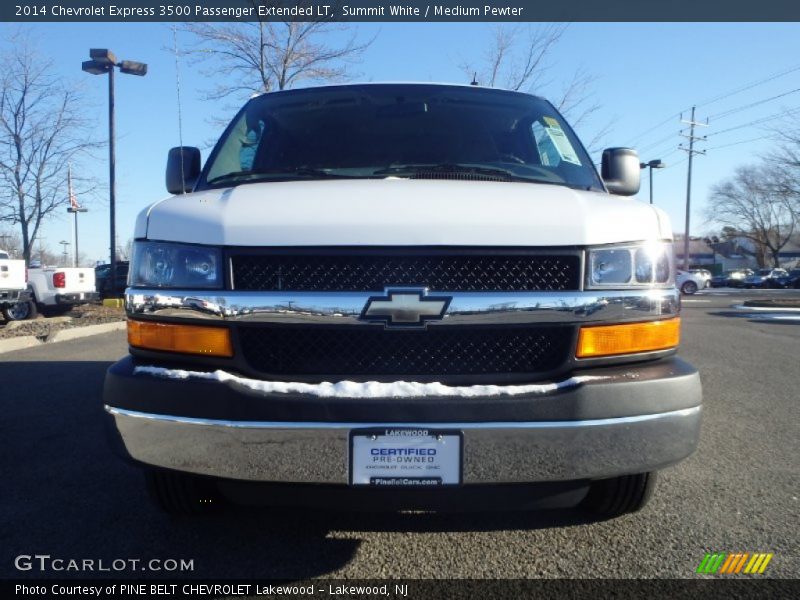 Summit White / Medium Pewter 2014 Chevrolet Express 3500 Passenger Extended LT
