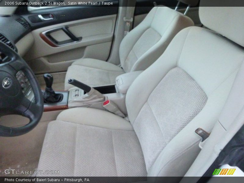 Satin White Pearl / Taupe 2006 Subaru Outback 2.5i Wagon
