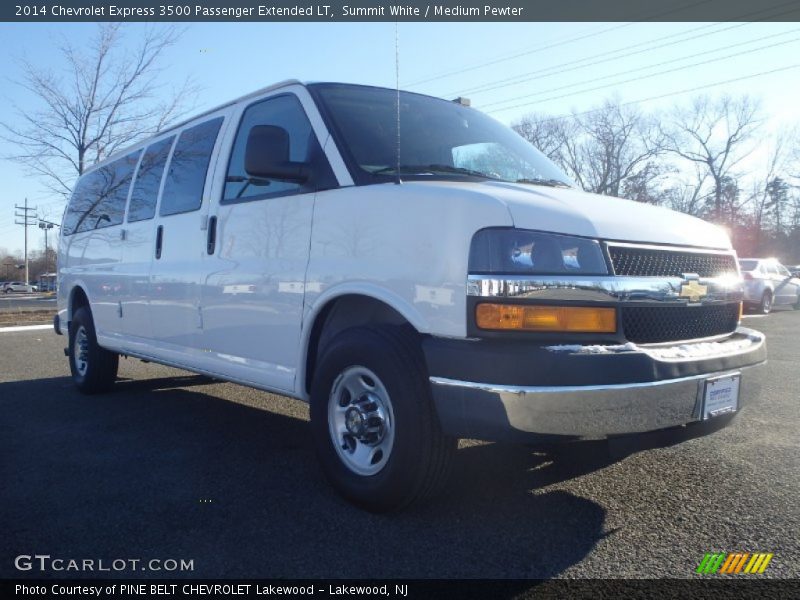 Summit White / Medium Pewter 2014 Chevrolet Express 3500 Passenger Extended LT
