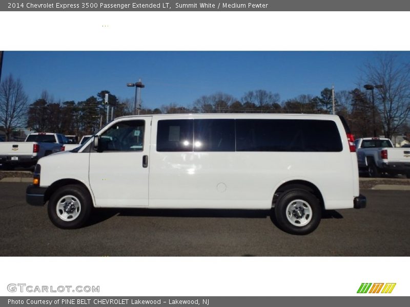 Summit White / Medium Pewter 2014 Chevrolet Express 3500 Passenger Extended LT