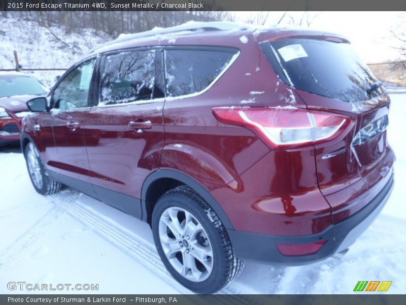 Sunset Metallic / Charcoal Black 2015 Ford Escape Titanium 4WD