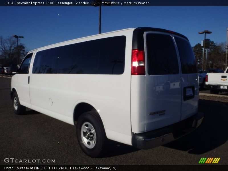 Summit White / Medium Pewter 2014 Chevrolet Express 3500 Passenger Extended LT