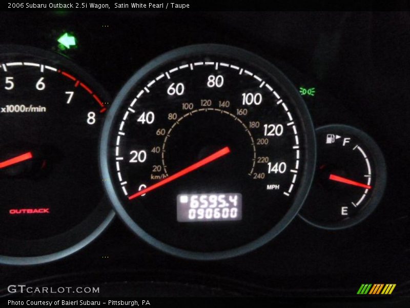 Satin White Pearl / Taupe 2006 Subaru Outback 2.5i Wagon