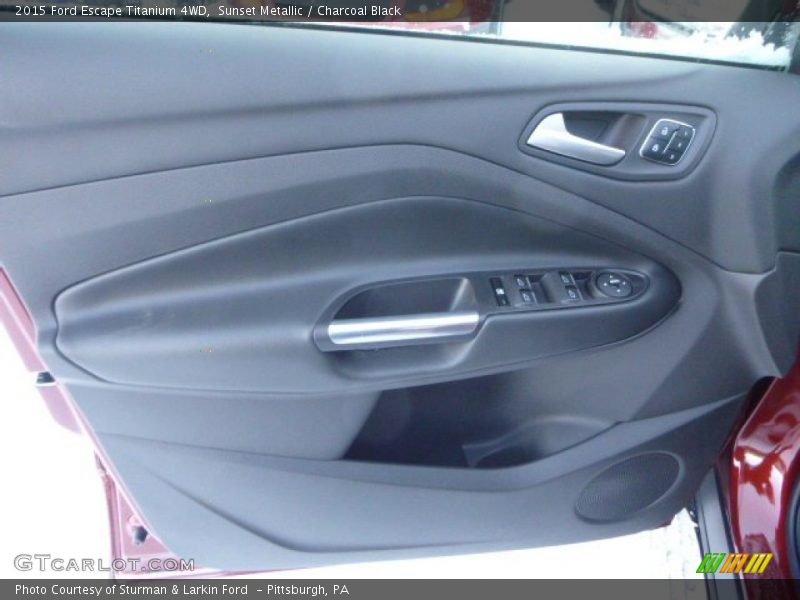 Sunset Metallic / Charcoal Black 2015 Ford Escape Titanium 4WD