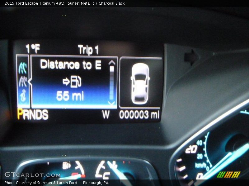 Sunset Metallic / Charcoal Black 2015 Ford Escape Titanium 4WD