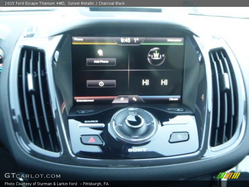Sunset Metallic / Charcoal Black 2015 Ford Escape Titanium 4WD