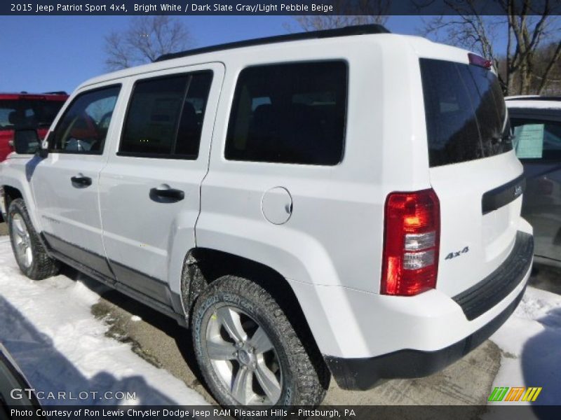 Bright White / Dark Slate Gray/Light Pebble Beige 2015 Jeep Patriot Sport 4x4