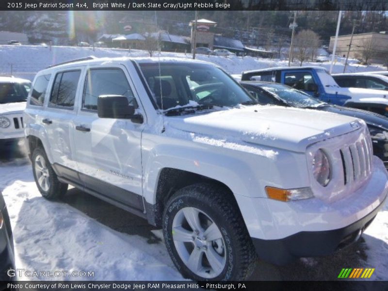 Bright White / Dark Slate Gray/Light Pebble Beige 2015 Jeep Patriot Sport 4x4