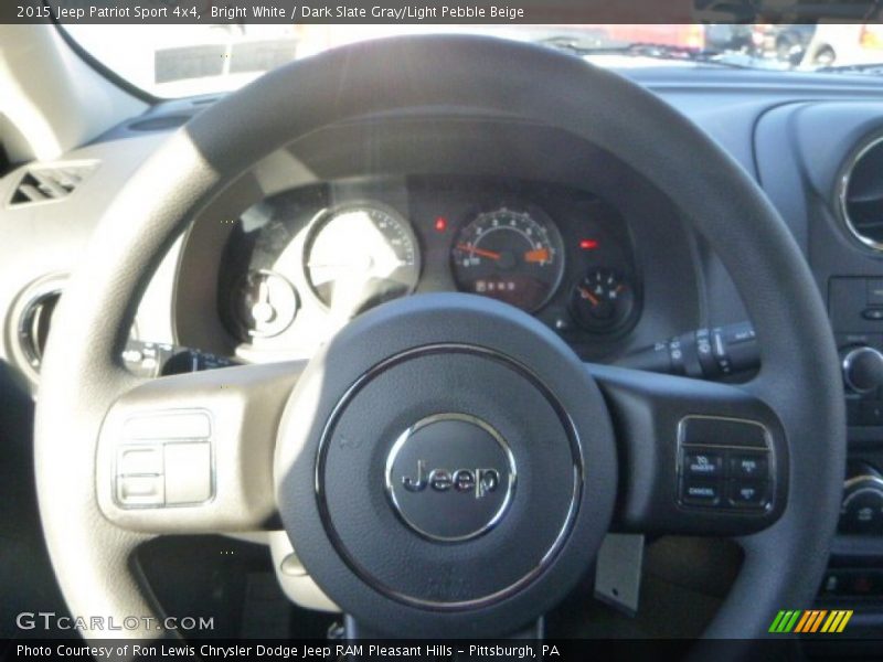 Bright White / Dark Slate Gray/Light Pebble Beige 2015 Jeep Patriot Sport 4x4