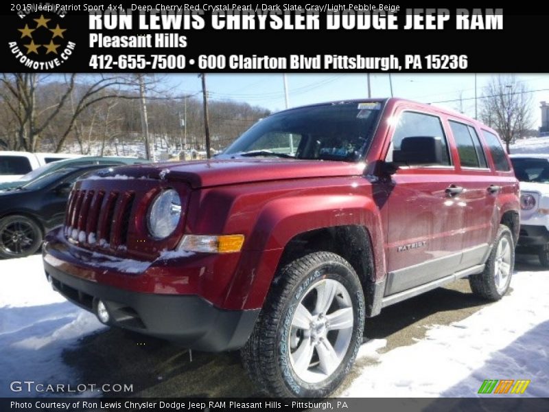 Deep Cherry Red Crystal Pearl / Dark Slate Gray/Light Pebble Beige 2015 Jeep Patriot Sport 4x4