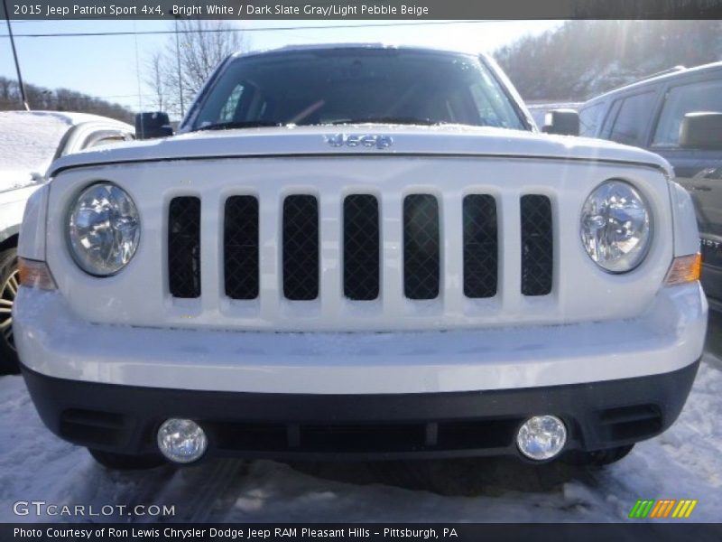 Bright White / Dark Slate Gray/Light Pebble Beige 2015 Jeep Patriot Sport 4x4