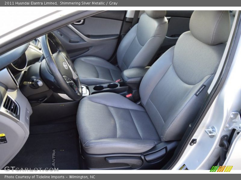 Shimmering Silver Metallic / Gray 2011 Hyundai Elantra Limited