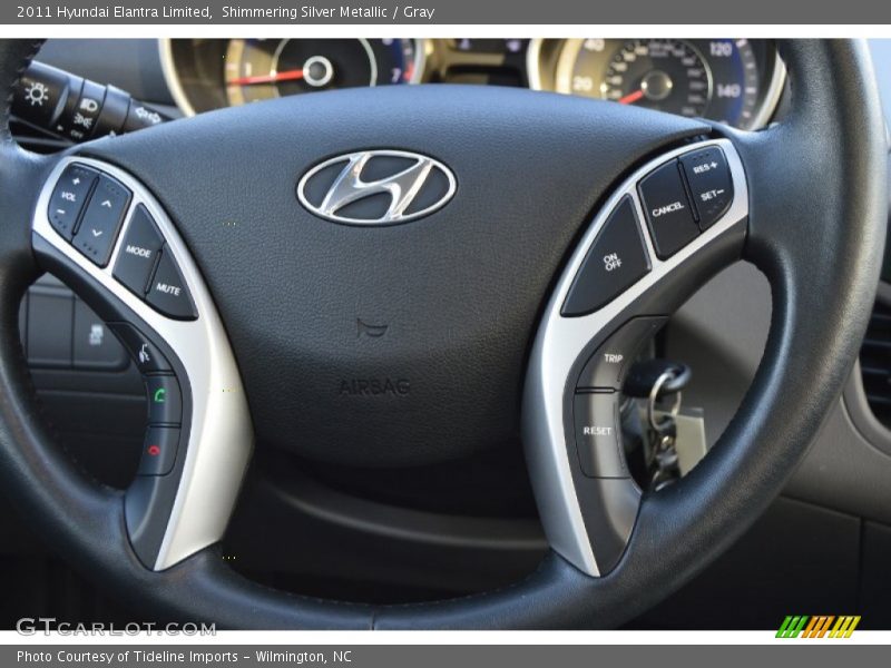 Shimmering Silver Metallic / Gray 2011 Hyundai Elantra Limited
