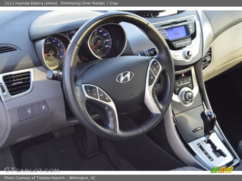Shimmering Silver Metallic / Gray 2011 Hyundai Elantra Limited