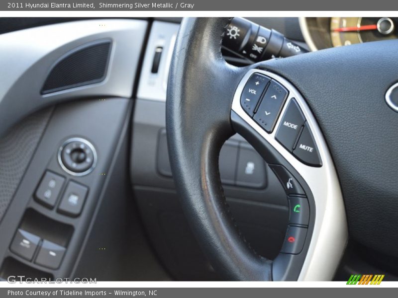Shimmering Silver Metallic / Gray 2011 Hyundai Elantra Limited