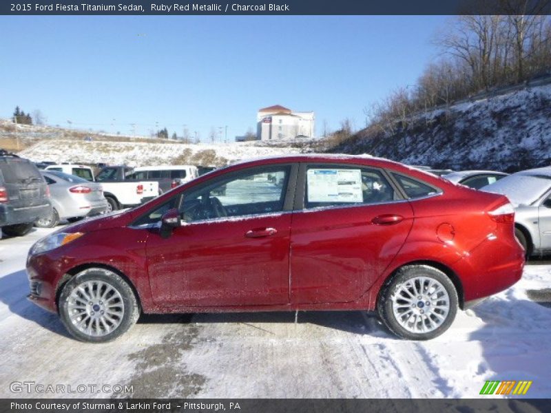  2015 Fiesta Titanium Sedan Ruby Red Metallic