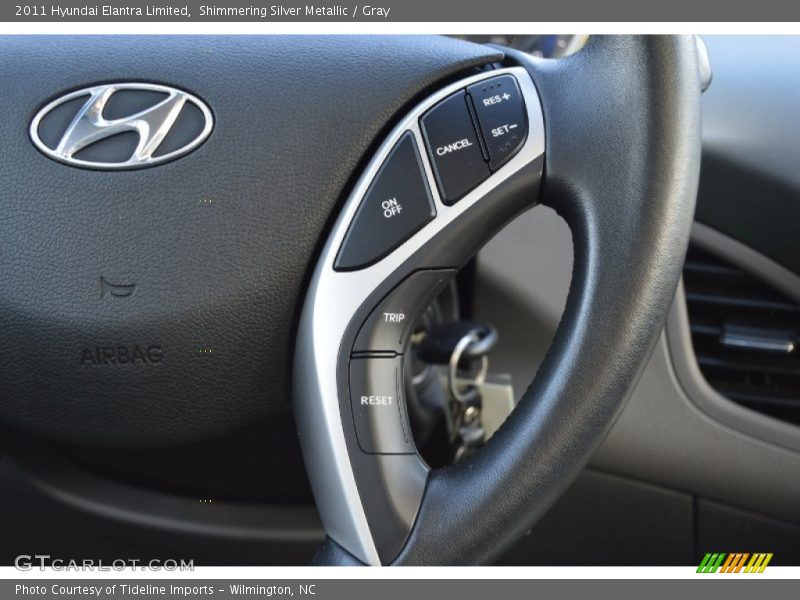 Shimmering Silver Metallic / Gray 2011 Hyundai Elantra Limited