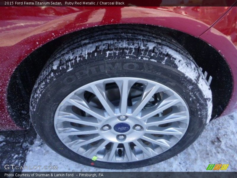 Ruby Red Metallic / Charcoal Black 2015 Ford Fiesta Titanium Sedan