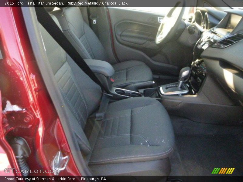 Ruby Red Metallic / Charcoal Black 2015 Ford Fiesta Titanium Sedan