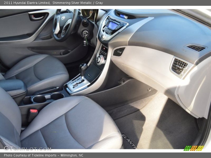Shimmering Silver Metallic / Gray 2011 Hyundai Elantra Limited