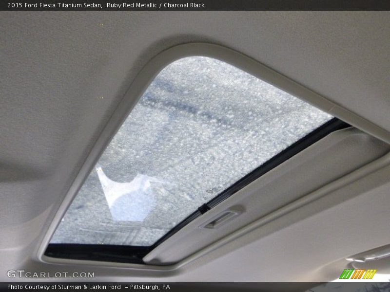 Ruby Red Metallic / Charcoal Black 2015 Ford Fiesta Titanium Sedan