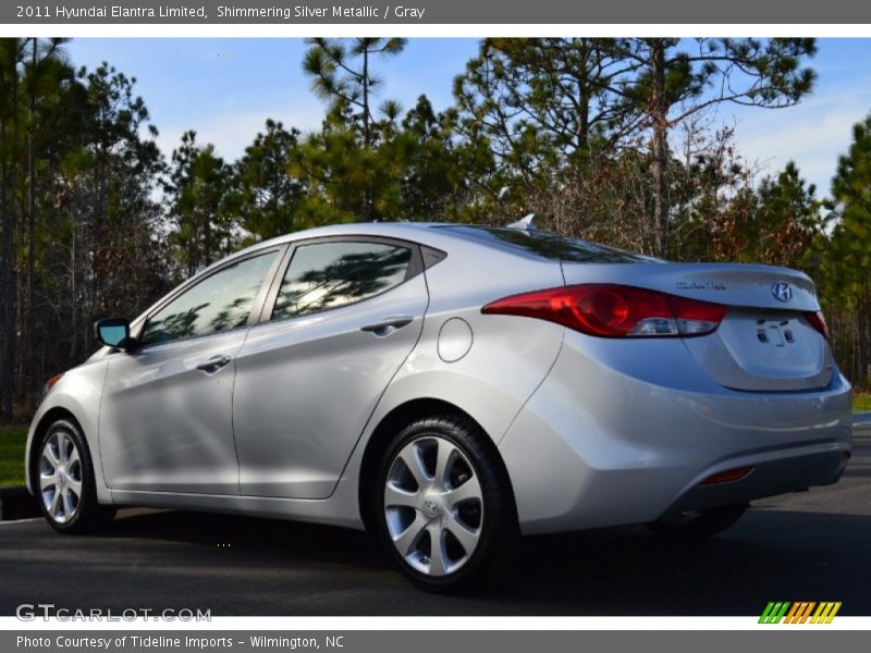 Shimmering Silver Metallic / Gray 2011 Hyundai Elantra Limited
