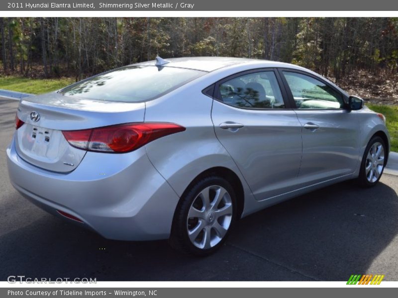 Shimmering Silver Metallic / Gray 2011 Hyundai Elantra Limited