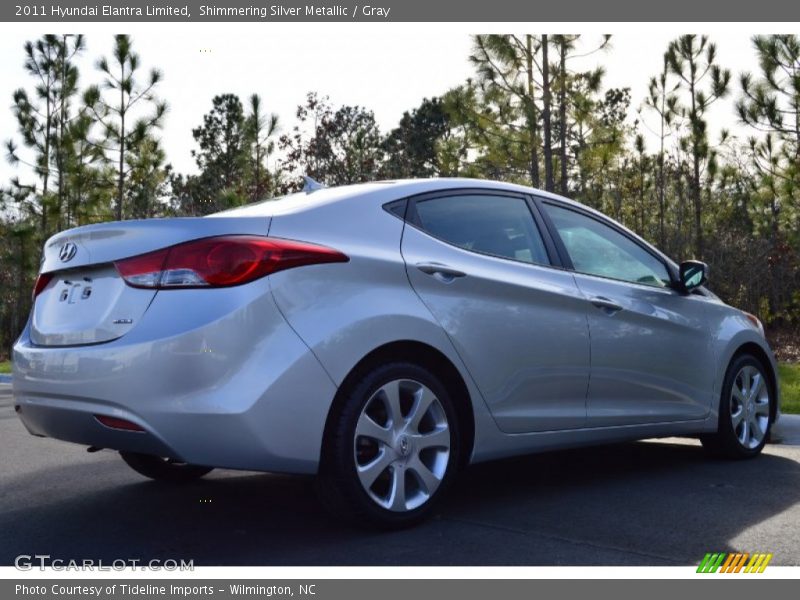 Shimmering Silver Metallic / Gray 2011 Hyundai Elantra Limited