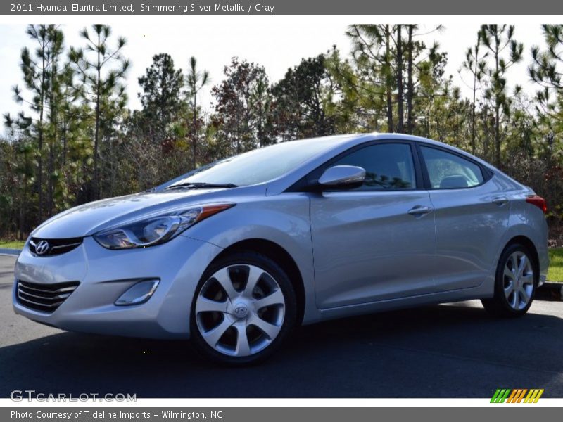 Shimmering Silver Metallic / Gray 2011 Hyundai Elantra Limited